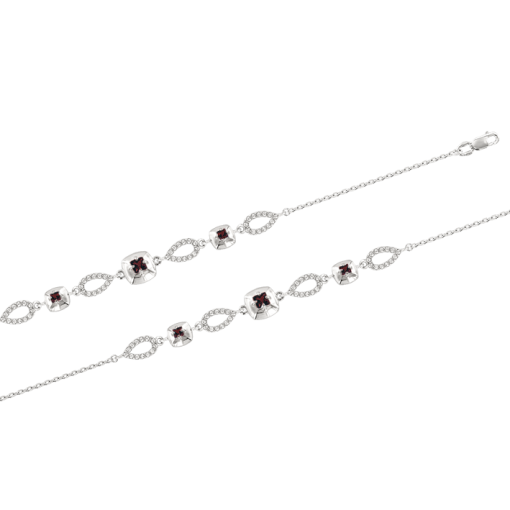 Armband mit Granat und Zirkonia 