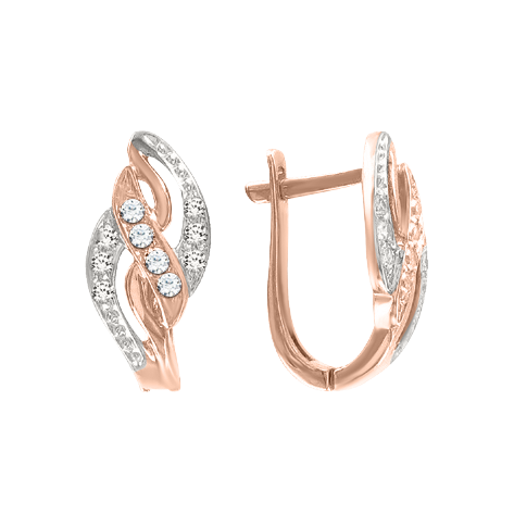 Earrings with zirconia 