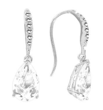 Серьги с фианитами 