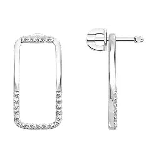Stud earrings with zirconia 