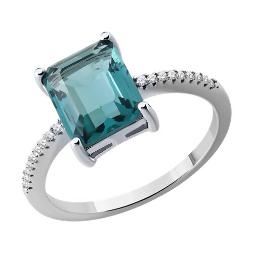Women's ring with zirconia 