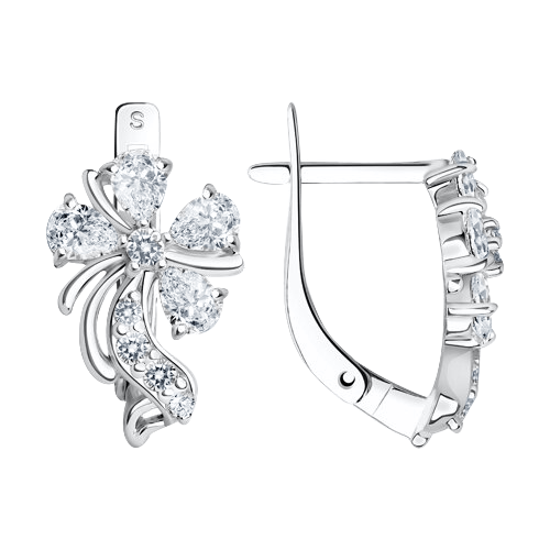 Earrings with zirconia 