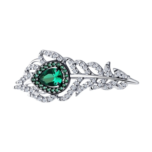 Brosche mit Zirkonia 