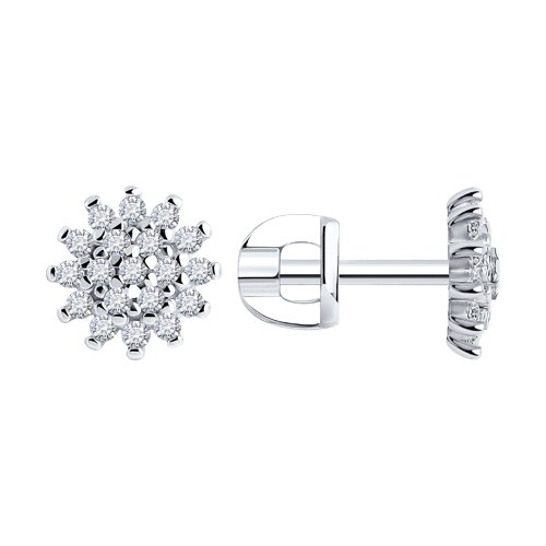 Stud earrings with zirconia 