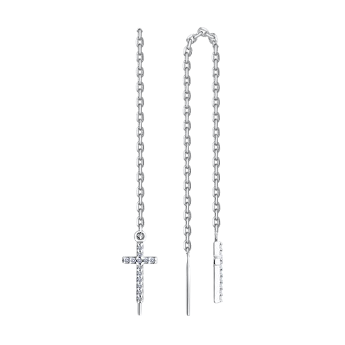 Earrings with zirconia 