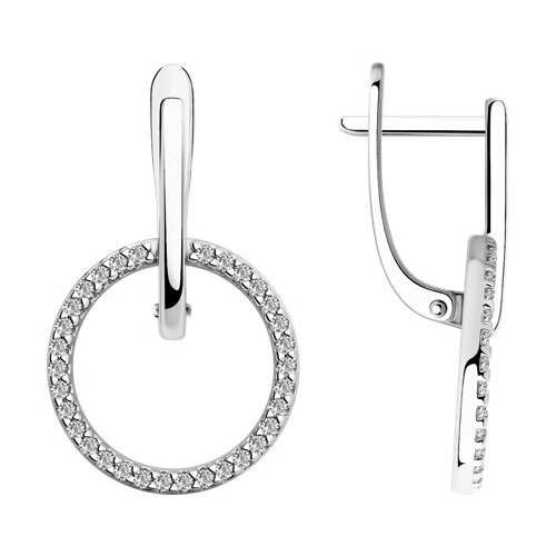 Earrings with zirconia 