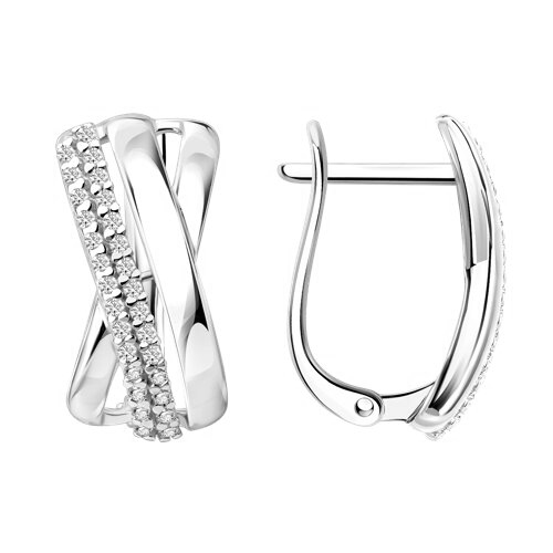 Earrings with zirconia 