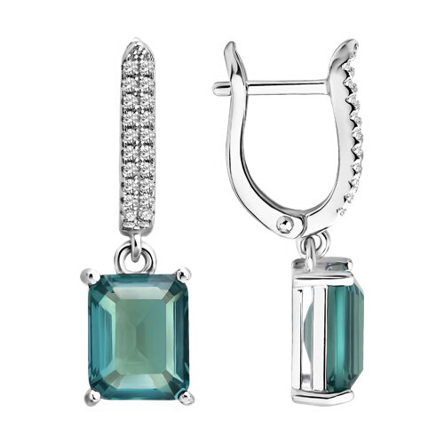 Earrings with zirconia 