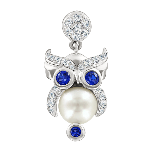 Anhänger mit Zirkonia und Perle 