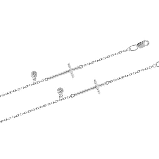 Armband "Kreuz" mit Zirkonia 