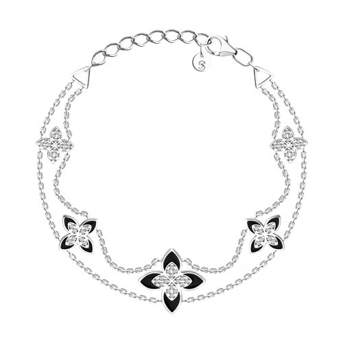 Bracelet with zirconia and enamel 