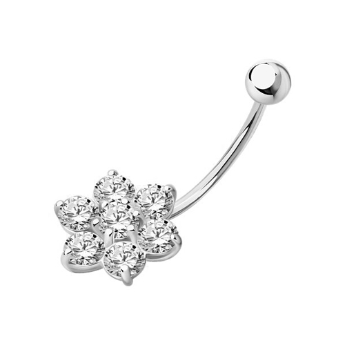 Bauchpiercing mit Zirkonia 
