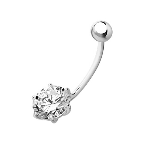 Bauchpiercing mit Zirkonia 