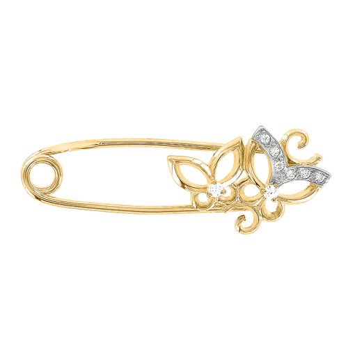 Brosche mit Zirkonia 