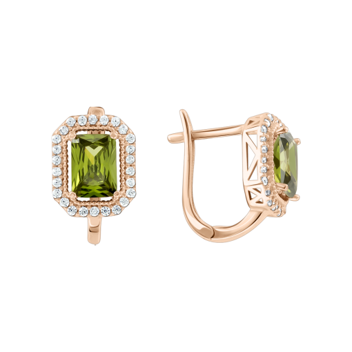 Earrings with zirconia 