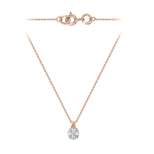 Necklace with a diamond 