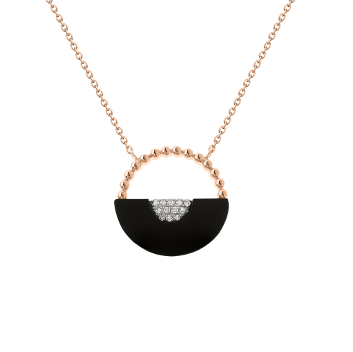 Goldkette mit Anhänger und Brillanten Rotgold 