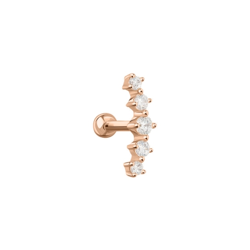 Piercing mit Zirkonia 