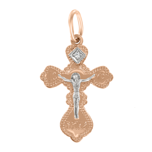 Anhänger–Kreuz mit Zirkonia 
