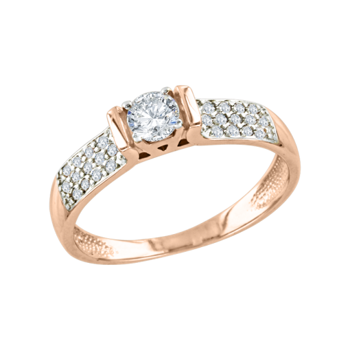 Кольцо с фианитами Swarovski 