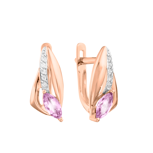Ohrhänger mit Amethyst und Zirkonia 