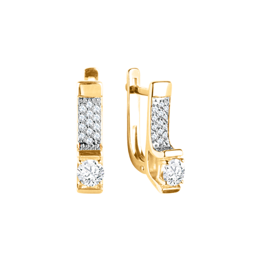 Серьги с фианитами Swarovski 