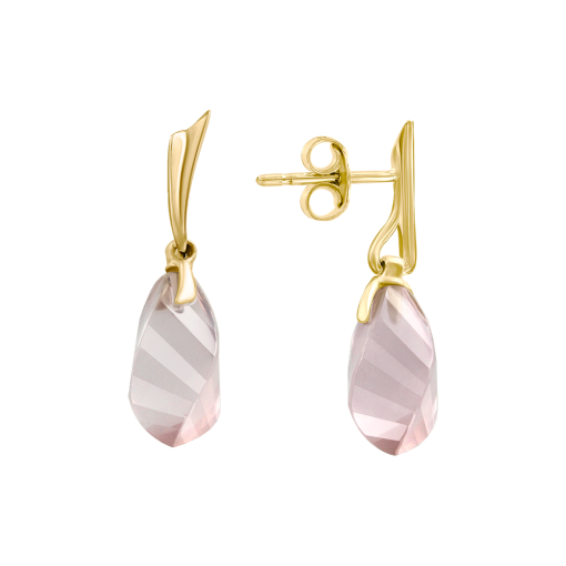 Stud earrings with quartz 