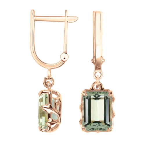 Ohrhänger mit grünem Amethyst 