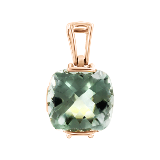 Pendant with green amethyst 