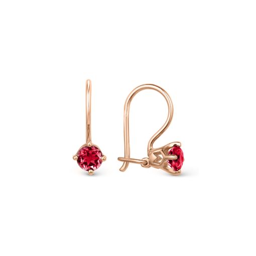 Серьги с корундом 