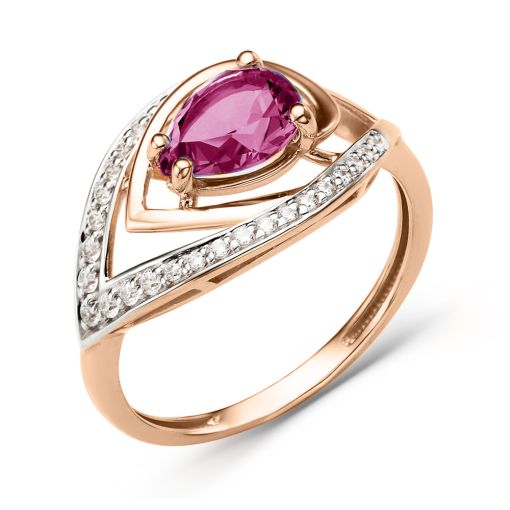 Damenring mit Zirkonia und Korund 