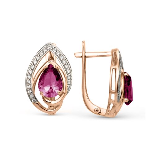 Ohrhänger mit Zirkonia und Korund 