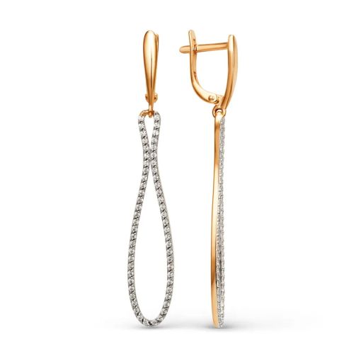 Серьги с фианитами 