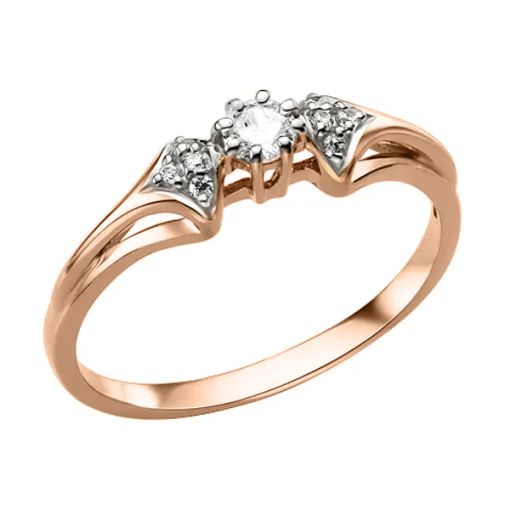Women's ring with zirconia 