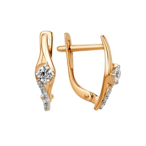 Earrings with zirconia 