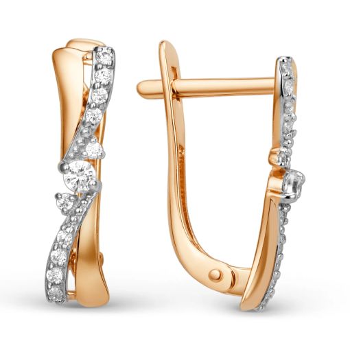 Earrings with zirconia 