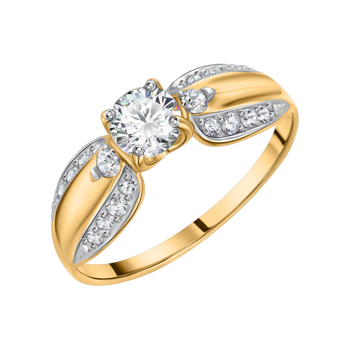 Women's ring with zirconia 