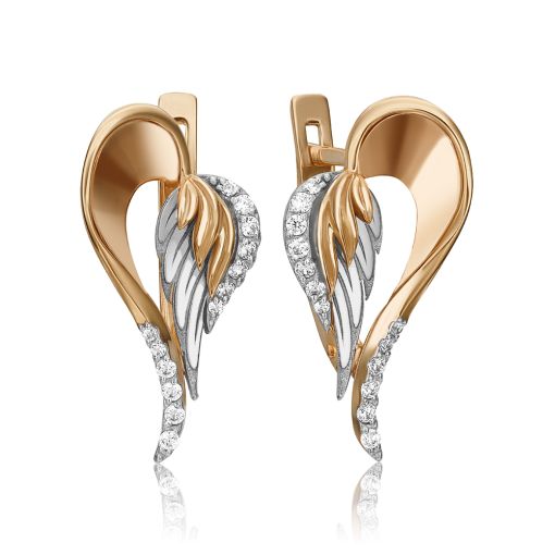 Earrings with zirconia 