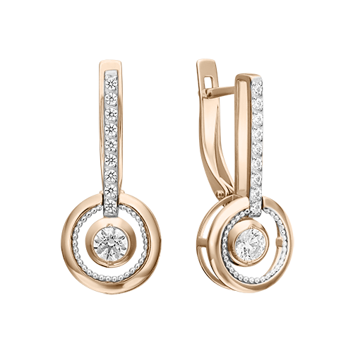 Earrings with zirconia 