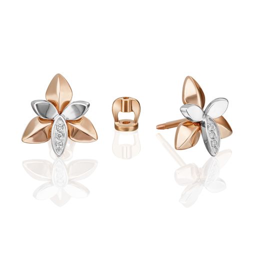 Stud earrings with diamonds 