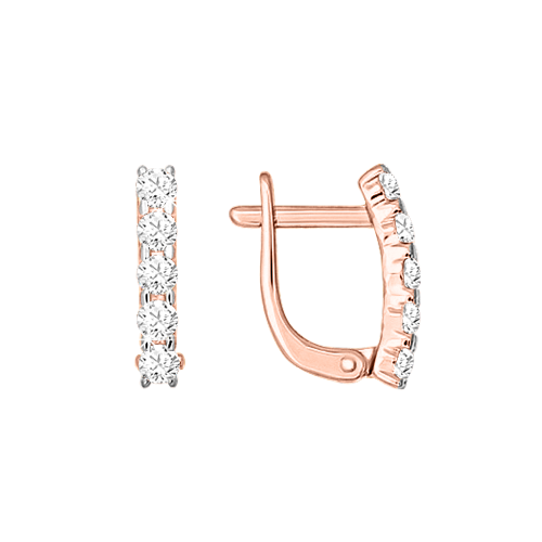 Серьги с фианитами 