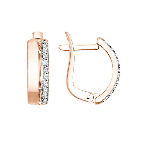 Earrings with zirconia 