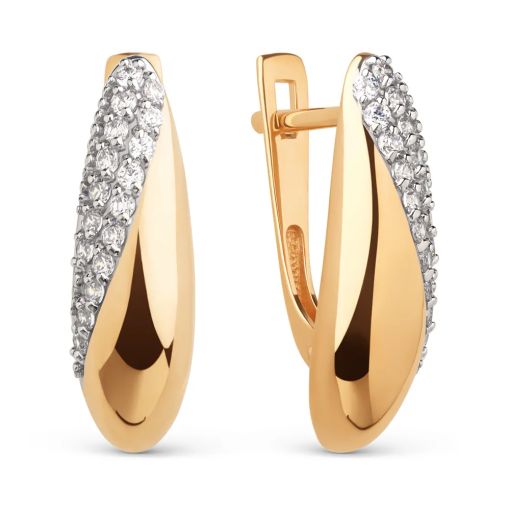 Earrings with zirconia 