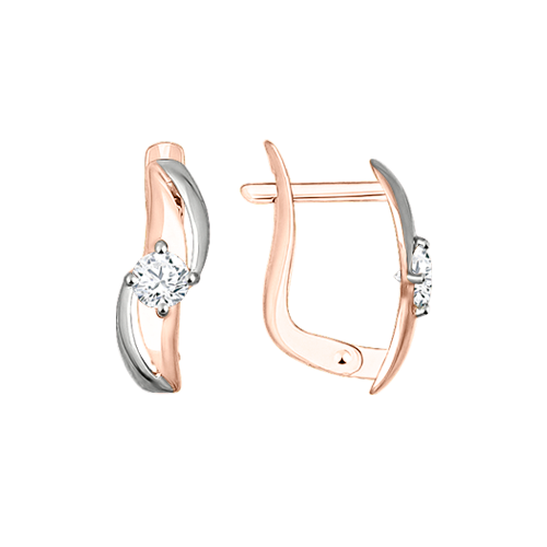 Серьги с фианитами 