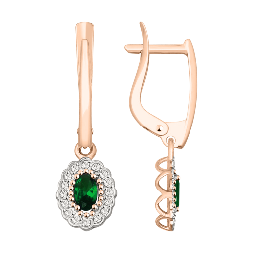 Earrings with zirconia 