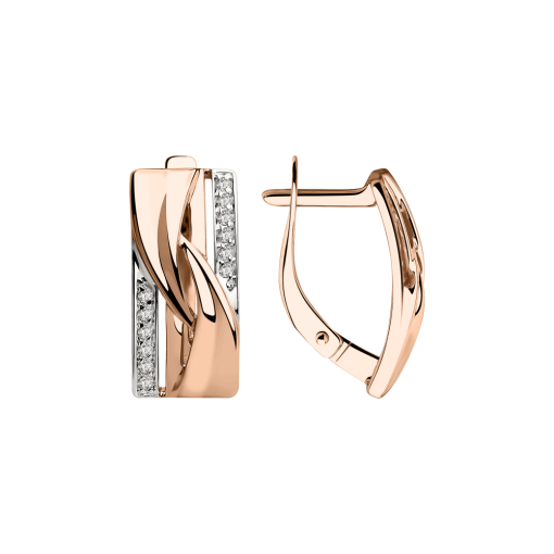 Серьги с фианитами 