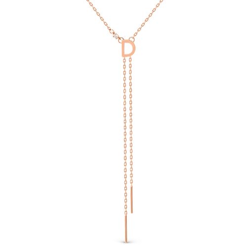 Колье с подвеской и фианитом 