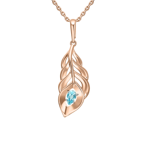 Pendant with topaz 