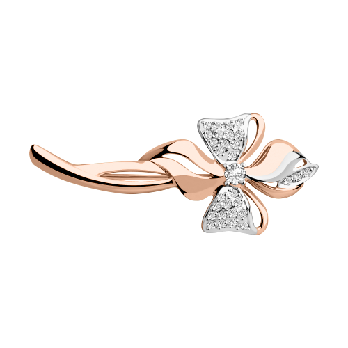 Brosche mit Zirkonia 