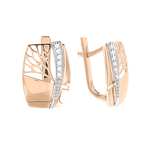Earrings with zirconia 